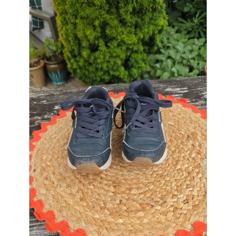 Reebok Kids Navy and White Retro Lace-Up Sneakers